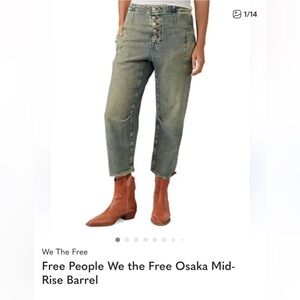 We The Free Osaka Mid Rise Barrel Jeans 30